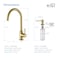 Kibi Lowa Single Handle Bar Sink Faucet with Soap Dispenser C-KKF2001BG-KSD100BG - alternate 9